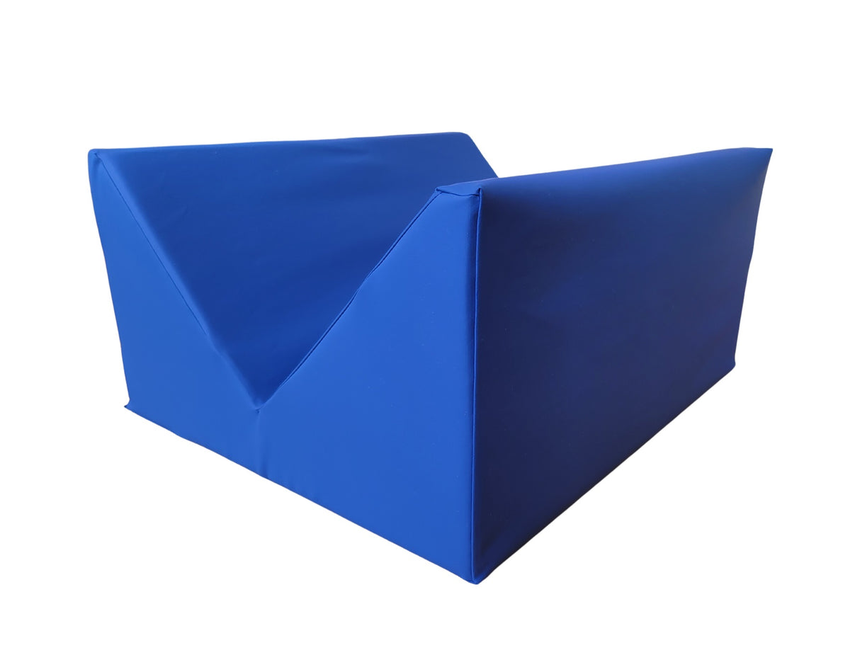 Large veterinary dental head support with waterproof cover oblique view