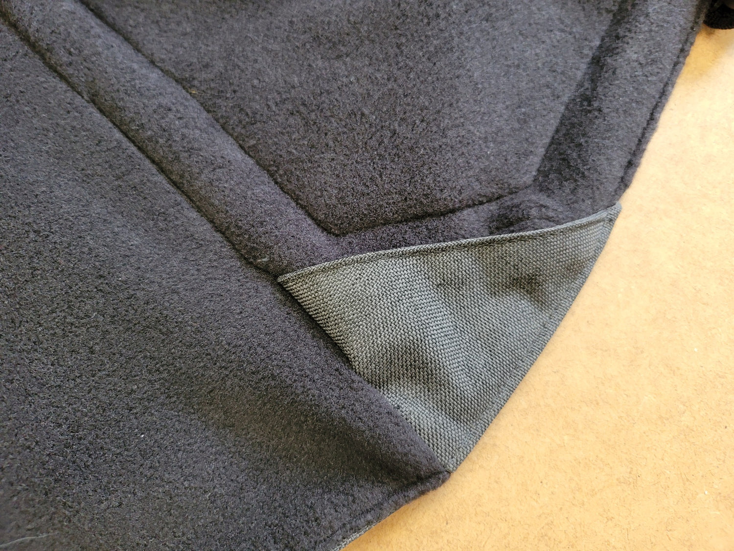 Car Cube detail of the pockets retaining the stiffening rods