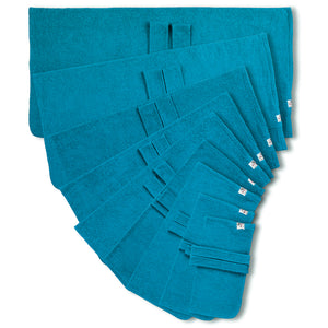 Dog drying coat from Dogrobes in nine sizes - teal